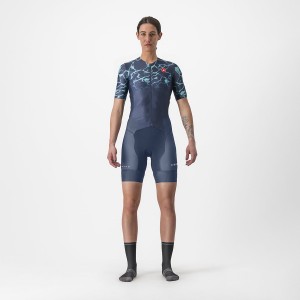 Costume Dama Castelli FREE SANREMO 2 W SHORT SLEEVE Albastri Turcoaz Deschis | 48XJOWYGM