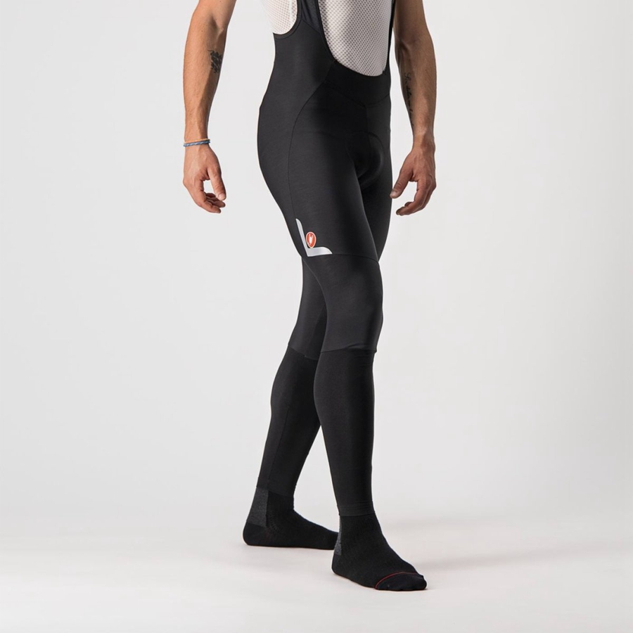 Colanti Cu Bretele Barbati Castelli VELOCISSIMO 5 Negrii Argintii | 01DPRSVLX