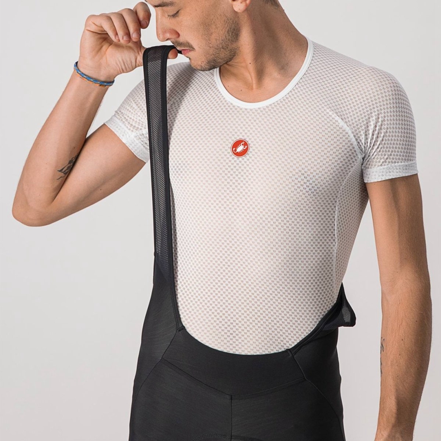 Colanti Cu Bretele Barbati Castelli VELOCISSIMO 5 Negrii Argintii | 01DPRSVLX