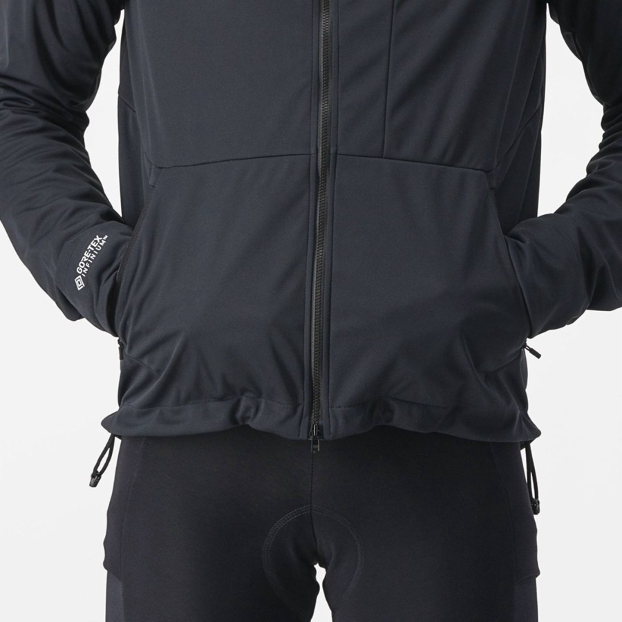 Geaca Barbati Castelli TRAIL HOODIE Negrii | 98XDZPVTM