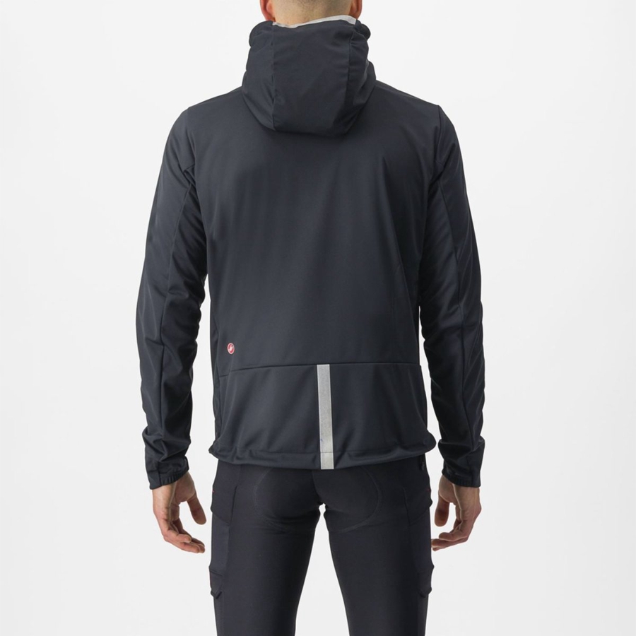 Geaca Barbati Castelli TRAIL HOODIE Negrii | 98XDZPVTM