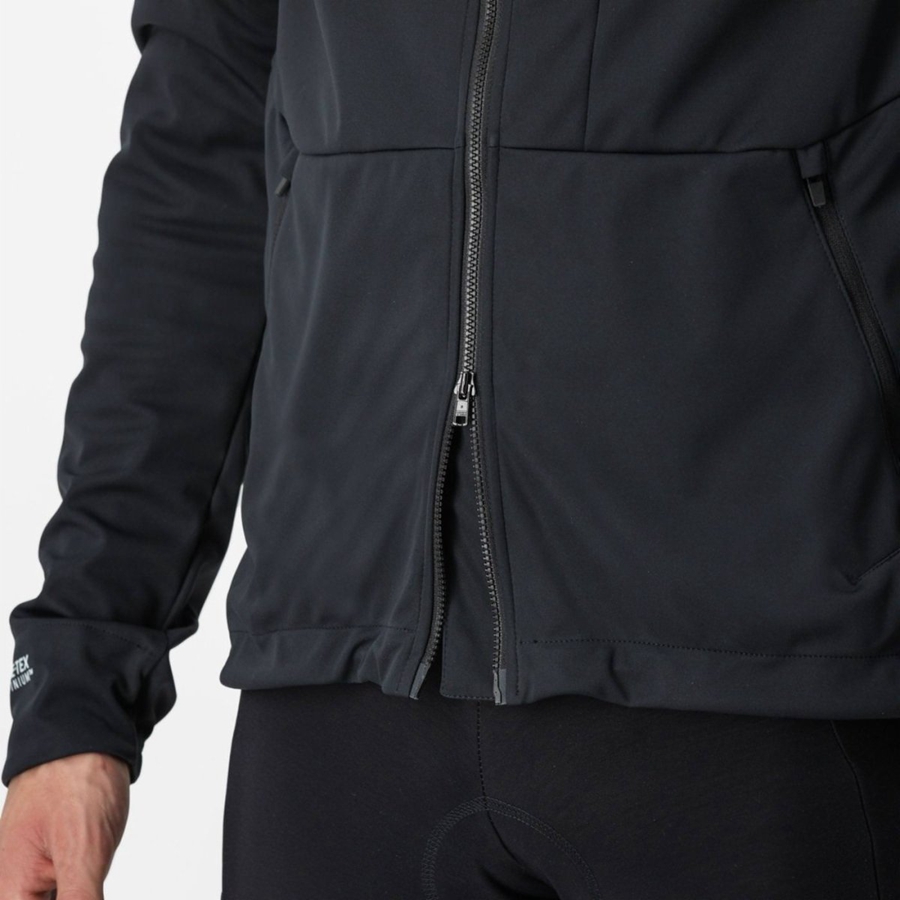 Geaca Barbati Castelli TRAIL HOODIE Negrii | 98XDZPVTM