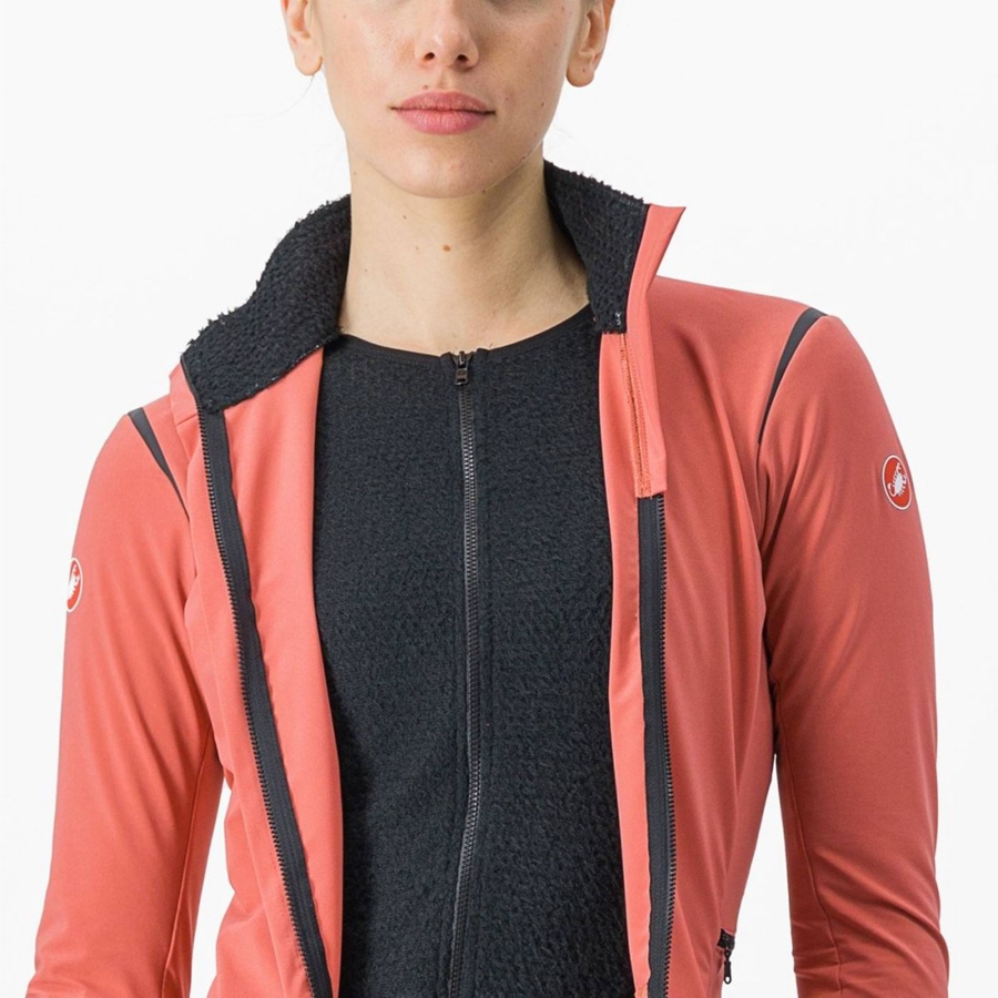 Geaca Dama Castelli ALPHA FLIGHT ROS W Rosii Negrii Negrii | 80IXRZPJE
