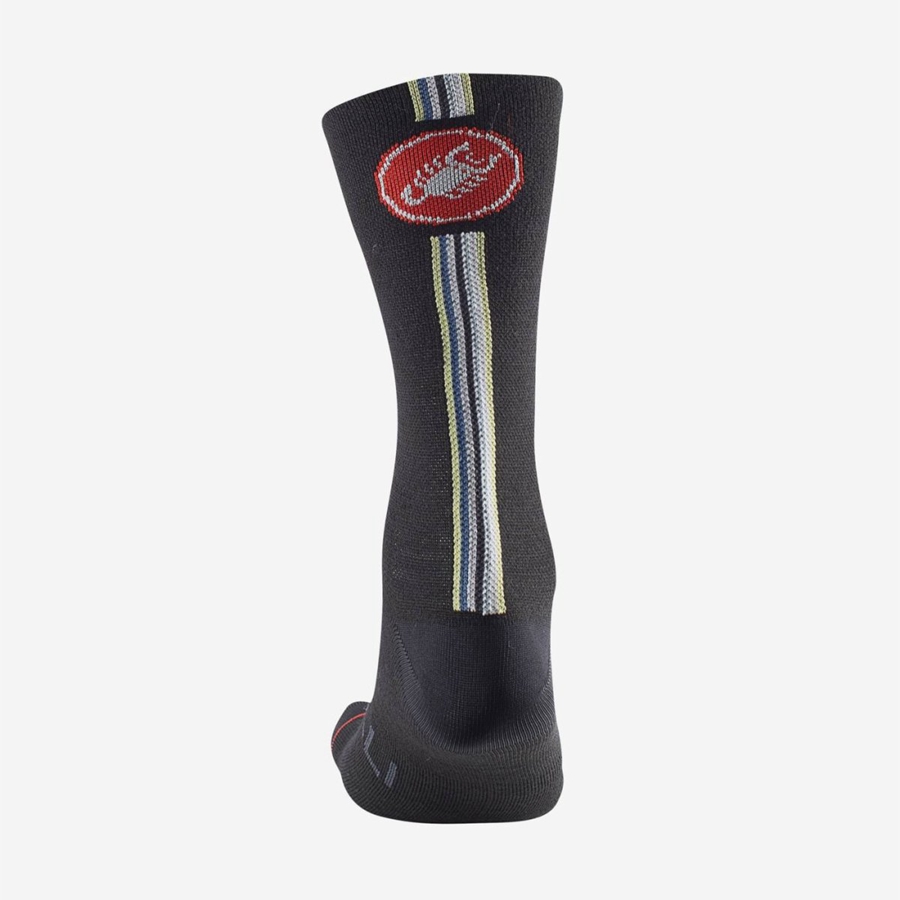Sosete Barbati Castelli RACING STRIPE 18 Negrii | 83AELRBUP