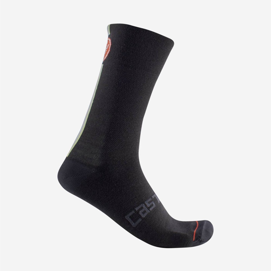 Sosete Barbati Castelli RACING STRIPE 18 Negrii | 83AELRBUP