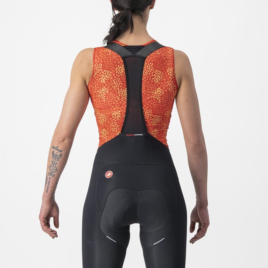 Strat De Baza Dama Castelli PRO MESH 4 W SLEEVELESS Portocalii | 98OYPRFMH