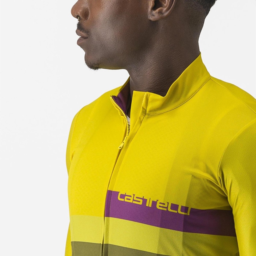 Tricou Barbati Castelli A BLOCCO Verzi | 20JRHUXQN
