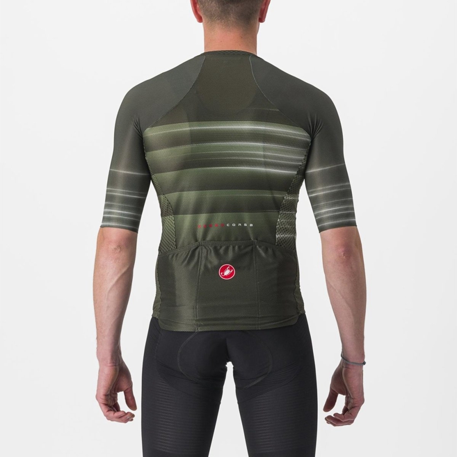 Tricou Barbati Castelli CLIMBER'S 3.0 SL2 Verzi Inchis | 30QRGJYSZ