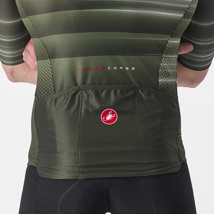 Tricou Barbati Castelli CLIMBER'S 3.0 SL2 Verzi Inchis | 30QRGJYSZ