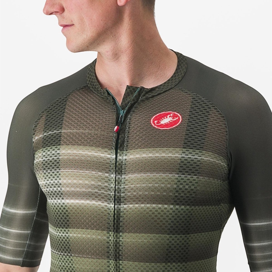 Tricou Barbati Castelli CLIMBER'S 3.0 SL2 Verzi Inchis | 30QRGJYSZ