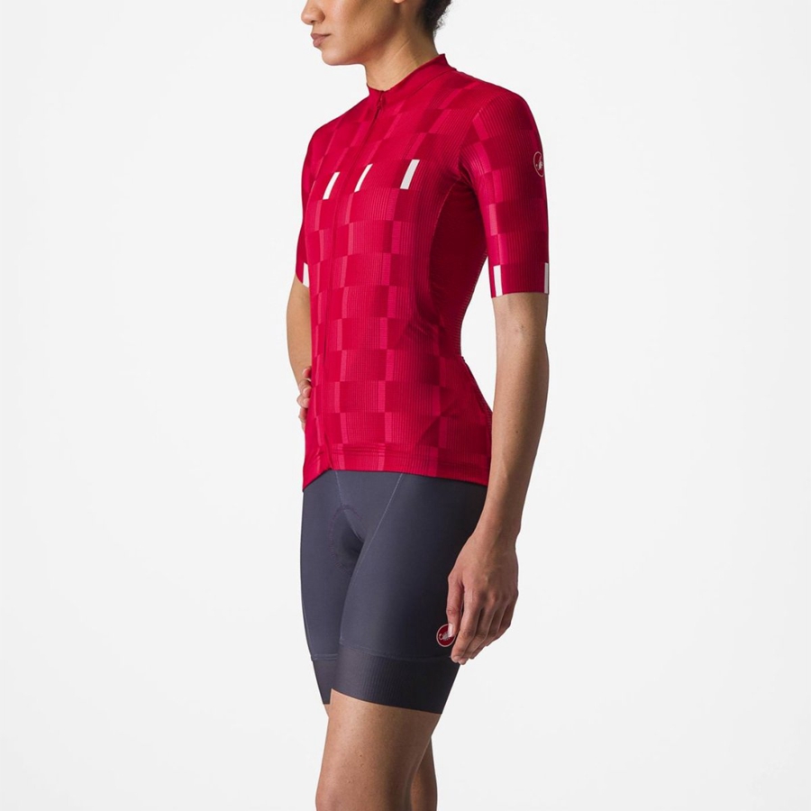 Tricou Dama Castelli DIMENSIONE Rosii Albi | 29JWCOPAM