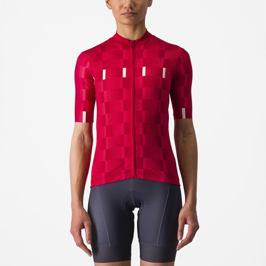 Tricou Dama Castelli DIMENSIONE Rosii Albi | 29JWCOPAM