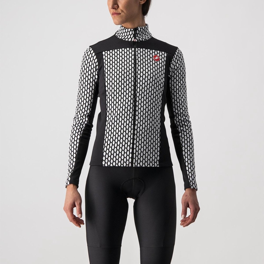 Tricou Dama Castelli SFIDA 2 FZ Negrii Albi | 64GMUKORV