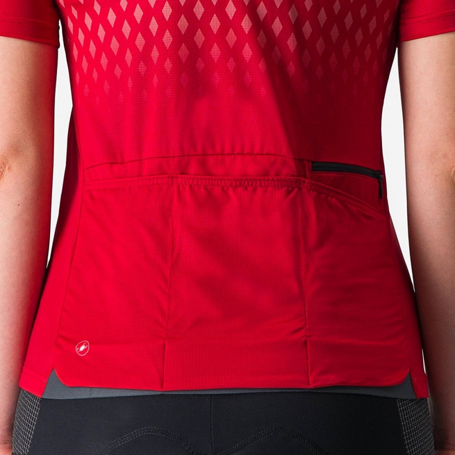 Tricou Dama Castelli UNLIMITED SENTIERO 3 Rosii Rosii | 60MCOIWHA