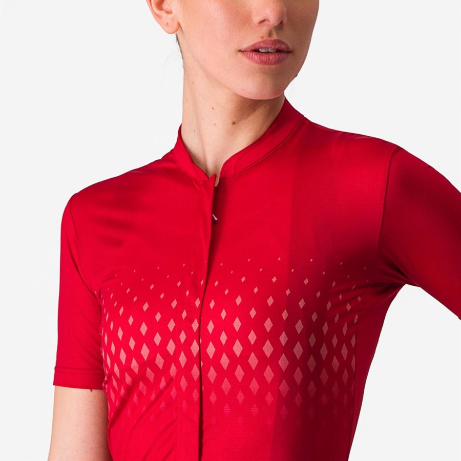 Tricou Dama Castelli UNLIMITED SENTIERO 3 Rosii Rosii | 60MCOIWHA