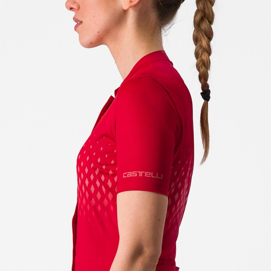 Tricou Dama Castelli UNLIMITED SENTIERO 3 Rosii Rosii | 60MCOIWHA