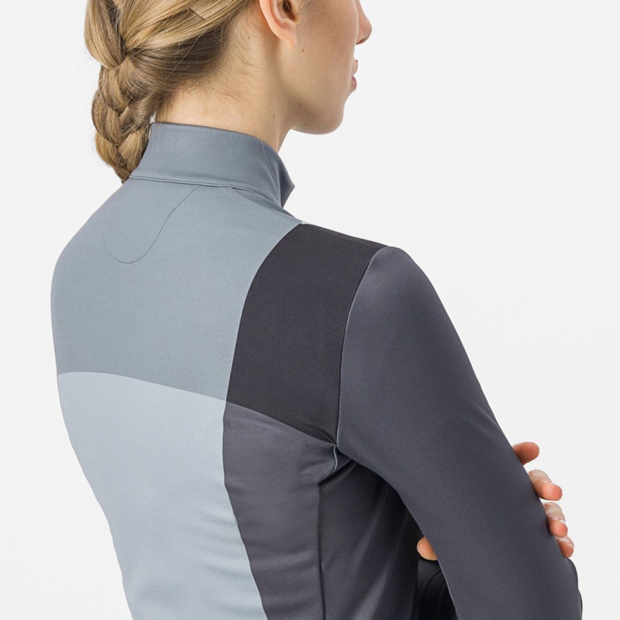 Tricou Dama Castelli UNLIMITED W THERMAL Negrii Gri | 02NCTSLAR