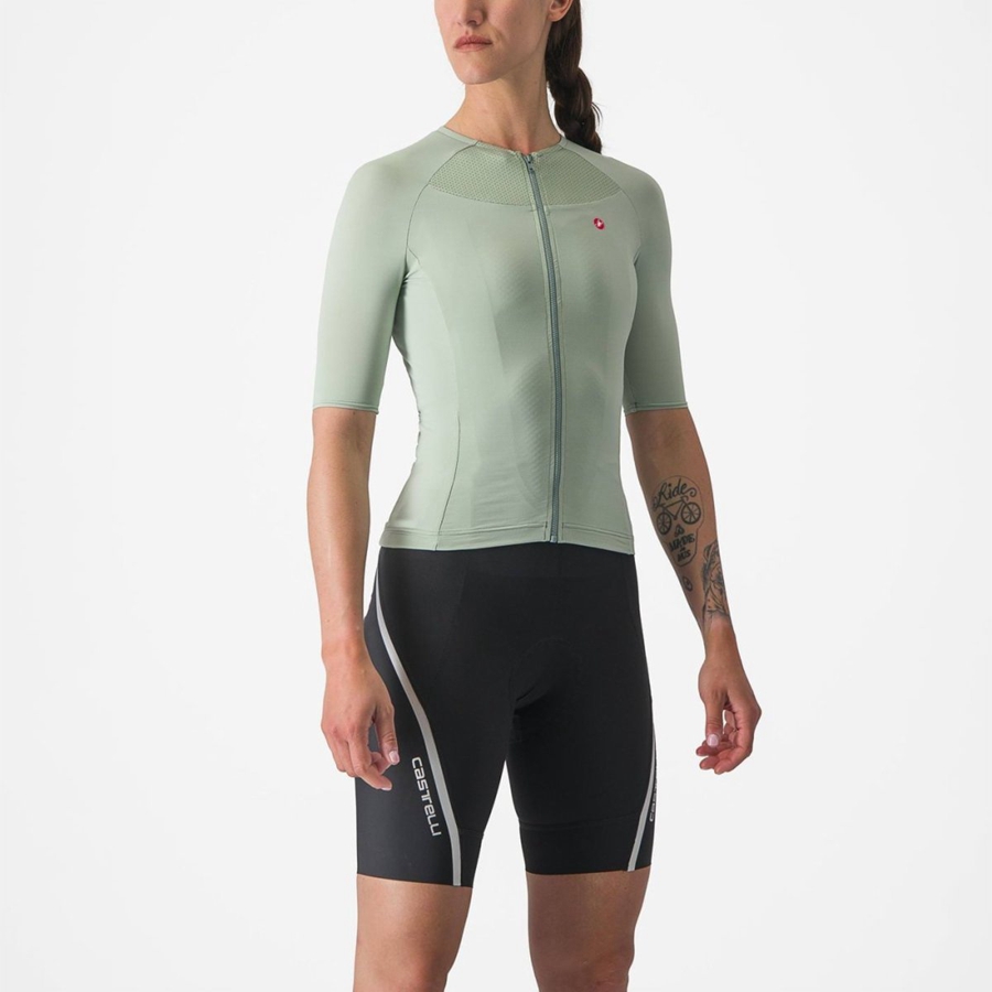 Tricou Dama Castelli VELOCISSIMA 2 Verzi Albastri | 18SGRJEWV